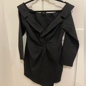 Off the shoulder blazer dress